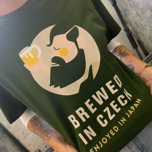 sítotisk tričko pilsenurquell Japonsko