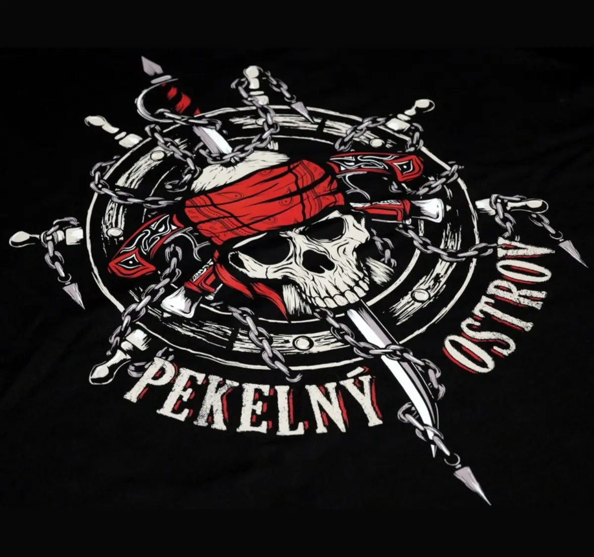 Pekelný ostrov - přímý sítotisk JIMI PRINT